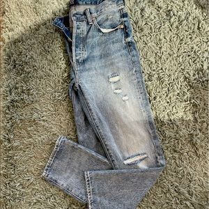 Gap Mid Rise Destructed Boyfriend Jeans Sz. 24